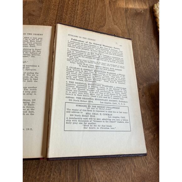 Streams in the Desert Mrs. Chas. E. Cowman 1935 17th Edition Vintage Devotional - Picture 9 of 10